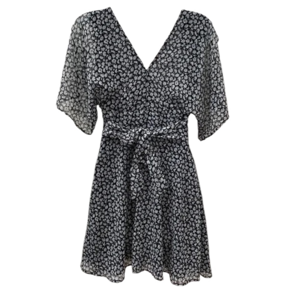 ALLSAINTS Ivey Black Scatter Dress 6 - Picture 9 of 11